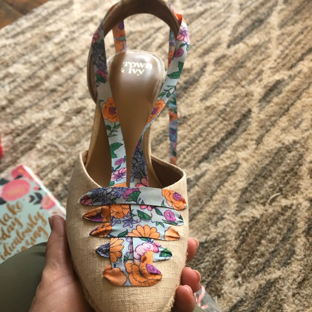 Aldo Women's Floral Espadrille Sandals - Cream and Multicolor